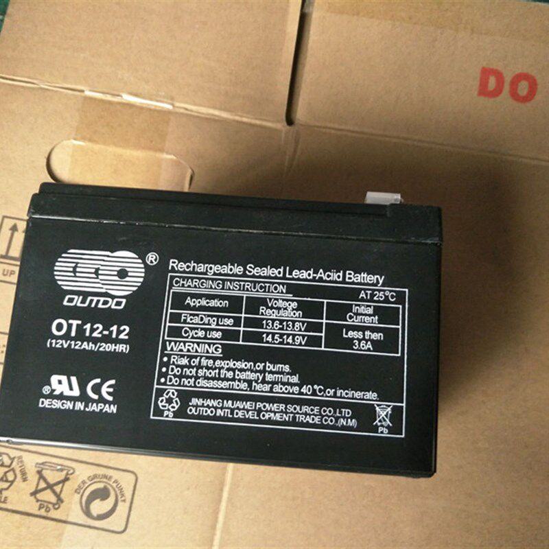 OUTDO奥特多电池 OT12-12 12V12AH/20HR 直流屏电柜 UPS电源电瓶