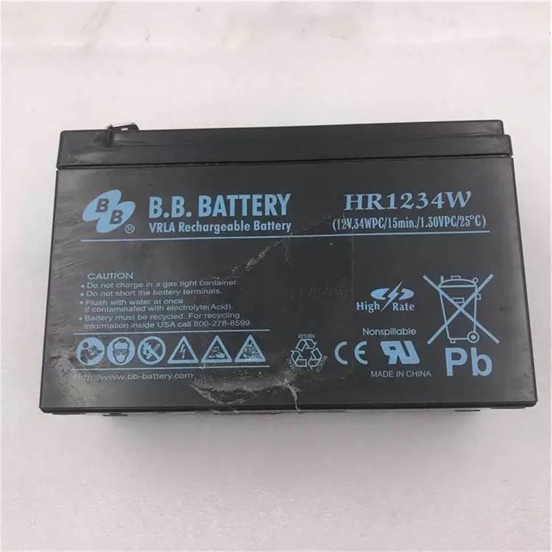 BB 美美铅酸免维护蓄电池 HR1234W 12V9AHUPS电源消防门禁用电池