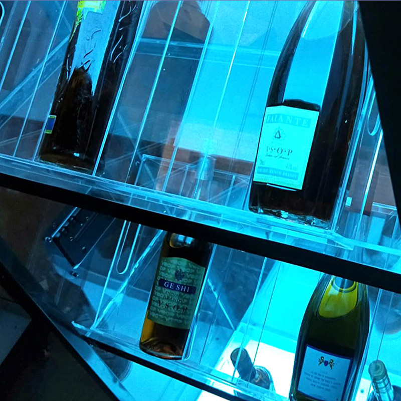 led发光酒柜酒吧红酒洋酒展示柜KTV双层香槟酒架亚克力移动酒柜