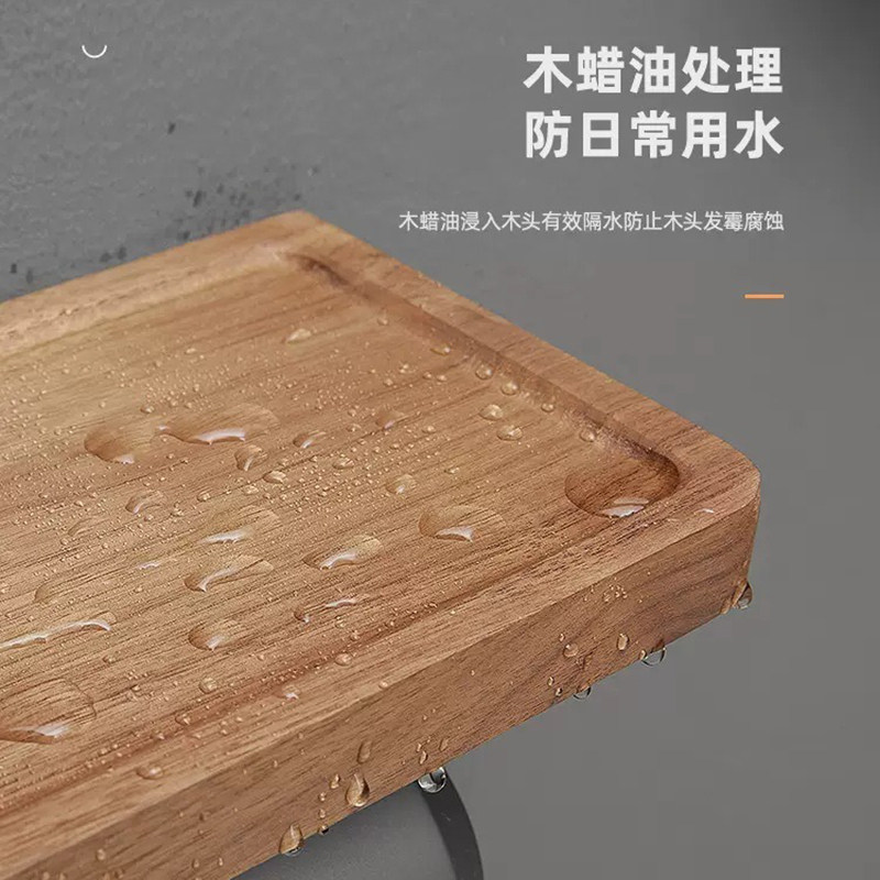 浴室牙刷置物架吹风机一体免打孔家用夹板壁挂卷发棒多功能收纳层