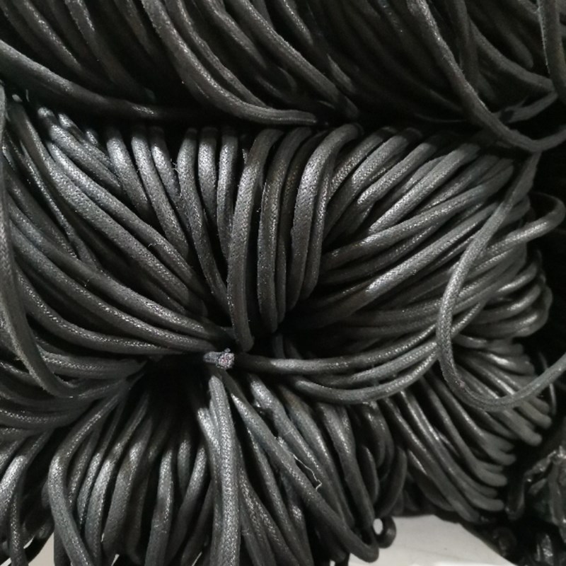 黑色腊绳黑色吊牌绳黑色蛋糕盒绑资料光滑包芯粗蜡绳项链绳135米
