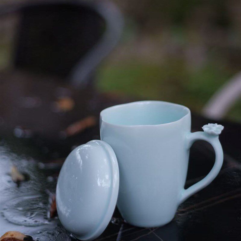 景德镇陶瓷杯手工樱花办公室茶杯马克杯送礼物咖啡杯情侣对杯水杯