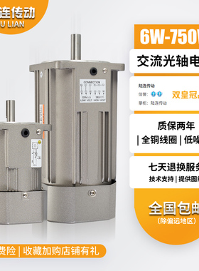 LU LIAN 6W15W25W光轴电机120W300W400W调速定速电机马达220V380V