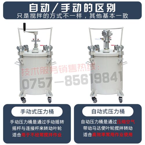 10 20 30 40 60L升气动自动手动搅拌储水压力桶涂料储水压力桶油