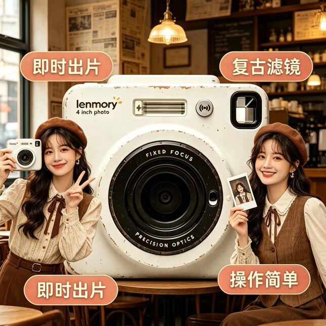 图公主AI拍立得女生多次成像相机