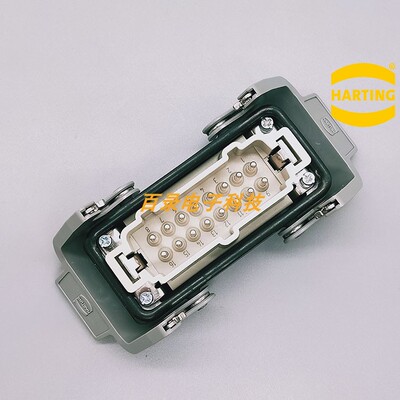 HARTING重载连接器 16针16A公芯底座 热流道接线盒 09330162601