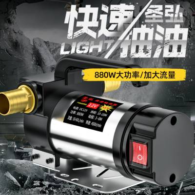 圣弘电动抽油泵小型12V24V220V伏柴油加油机正反抽油器自吸泵油泵