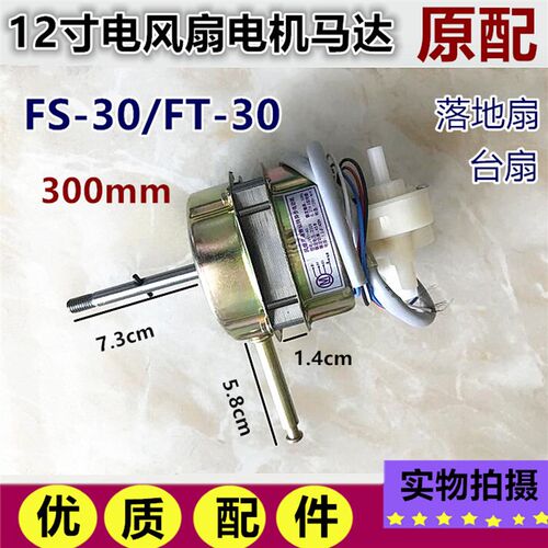 适用钻石FT30-1/FS-30电风扇台扇12寸小风扇电机马达机头45W