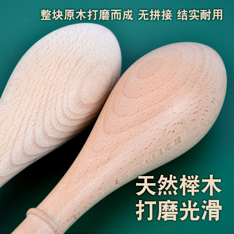 天然榉木按摩锤实木棒敲打捶背疏通经络力度大老人家用养生拍手持