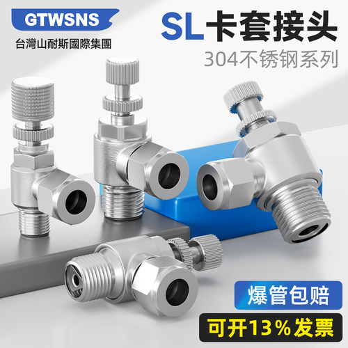 GTWSNS不锈钢卡套SL气动接头