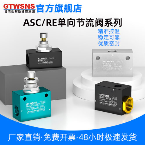 GTWSNS单向可调气动节流阀