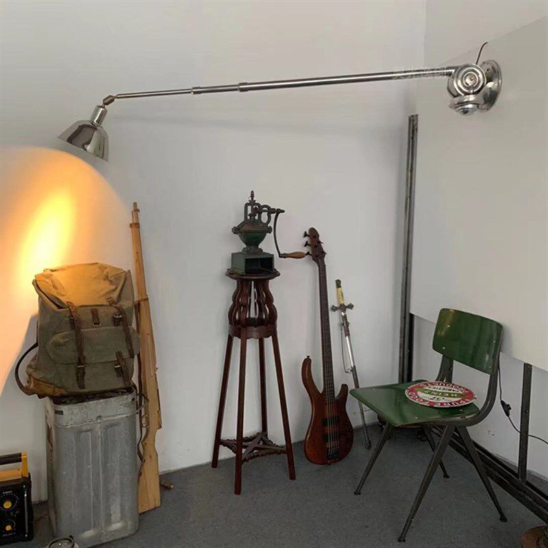 中古wu两ne 复古工业风铜重金属海螺灯壁灯落地灯o用可伸缩旋转