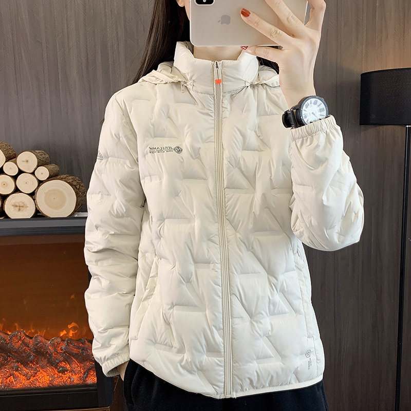 2女23年新款轻薄羽绒子0立领白鸭绒秋冬季上衣小个服短款休闲外套