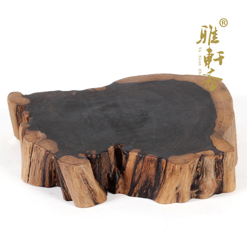 红木工艺品木托 黑檀木质不规则挖槽底座玉石底座大号随形