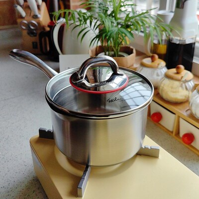 带滤嘴 1811人不锈钢宝宝辅食奶锅煎炒煮多用小汤锅一0食煮面/8cm