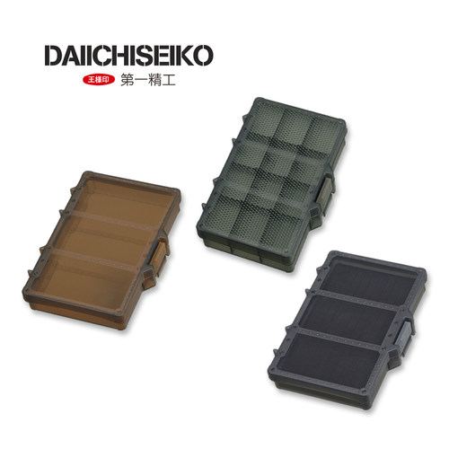 纳本进口第一精工 高强度 MC路亚饵盒 亮头钩铅片软饵收日盒渔具