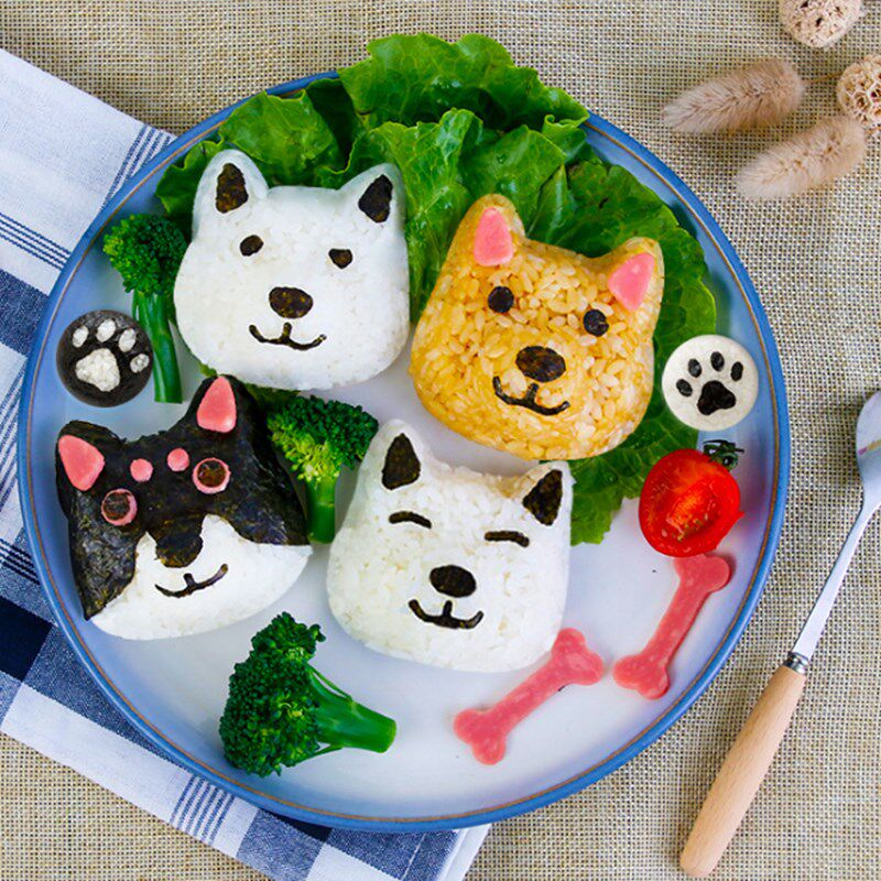 DIY小狗饭团爱具柴犬米饭模可餐宝宝模造型趣味动物儿童便当工具
