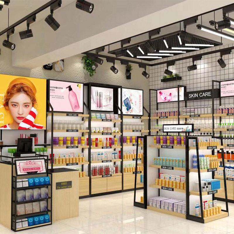 商场彩妆化妆品货架美容护肤品面膜展示架美妆洗护医美产品货架