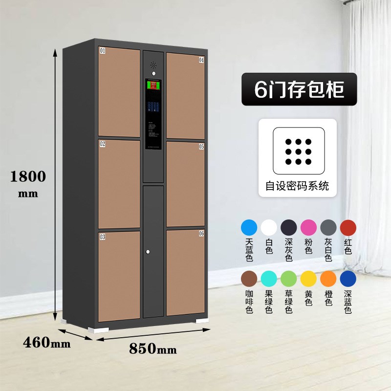 电子存包柜超市商场游乐场智能寄存柜人脸K识别指纹刷卡扫码储物
