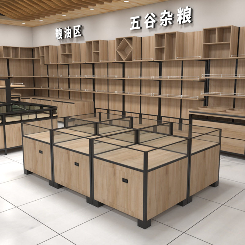 良达五谷杂粮散称展示货架