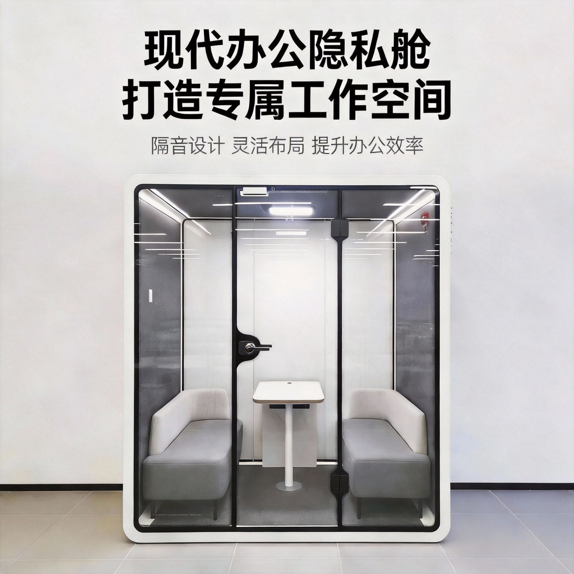 降噪静音舱办公室电话亭可移动商务洽谈室招采评标舱同声传译间
