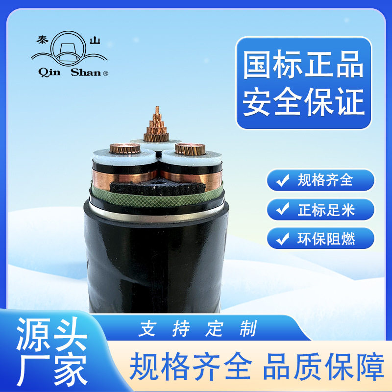 秦山电缆国标纯铜电力电缆300平