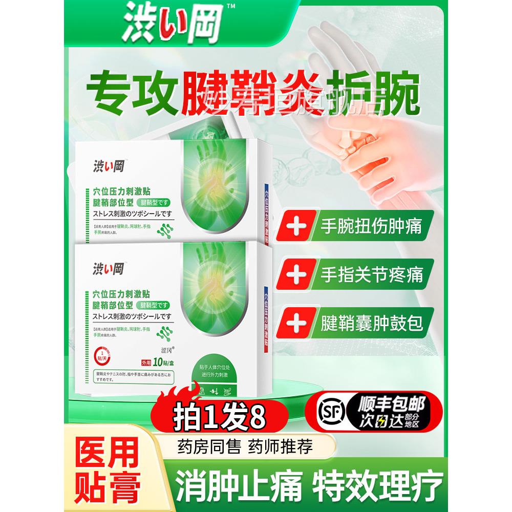日本腱鞘炎贴膏护腕手腕进口大拇指手关节疼痛指扭伤正品药膏妙寿