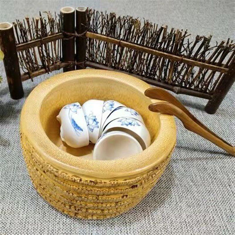 竹根茶洗杯洗干果海大碗糖果盘点心盘茶盘夫纳水根果盘钵功收茶具