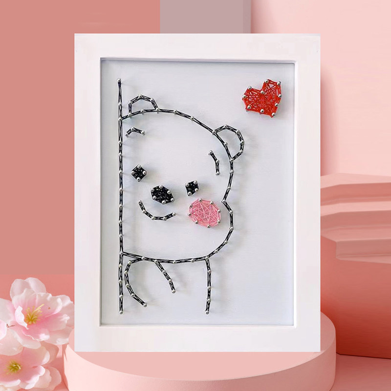 弦丝画无己手作解闷手工钉子画儿童手工艺品diy自聊绕编织做线画