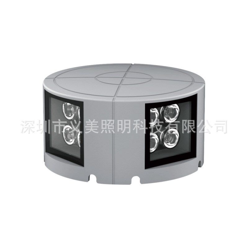 义美照明直销24W户外防水LED四向点光源方形十字星Z光壁灯亮化
