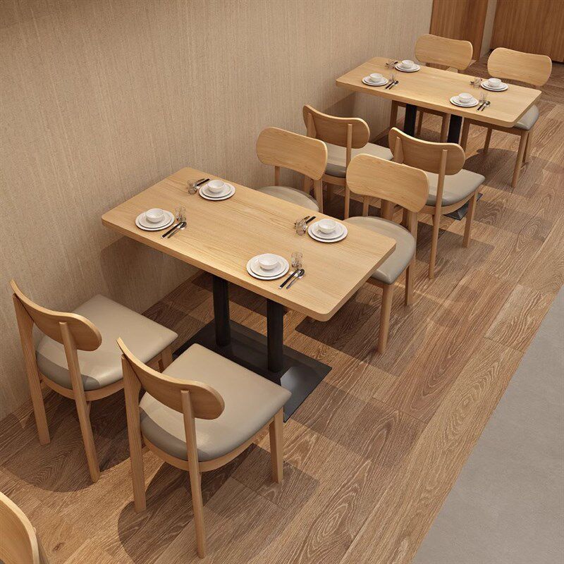 面馆快餐店桌椅组合主题餐厅y茶餐厅椅子简餐小吃店餐饮桌椅商用
