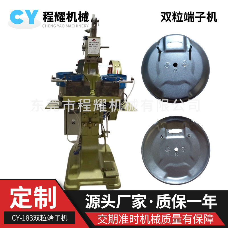 双孔铆接机全自动双粒铆钉机?? 电器配件压铆端子机 双头打钉机