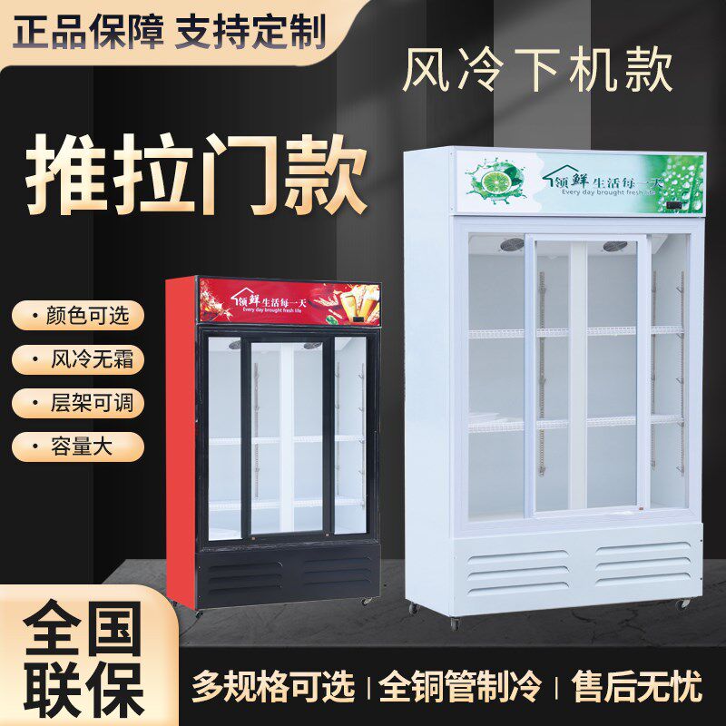 推拉门立啤双门保鲜饮料柜水酒冷藏展示柜式果熟食冷饮移门冷藏柜