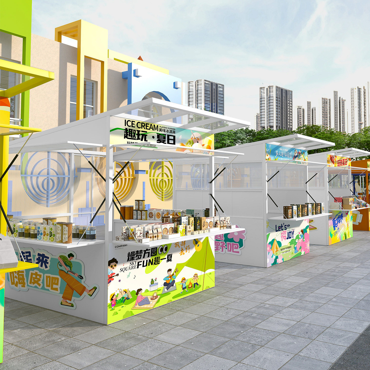 景区大型活动可移动摊位架网红户外美食街小吃展示架早市摆摊架子
