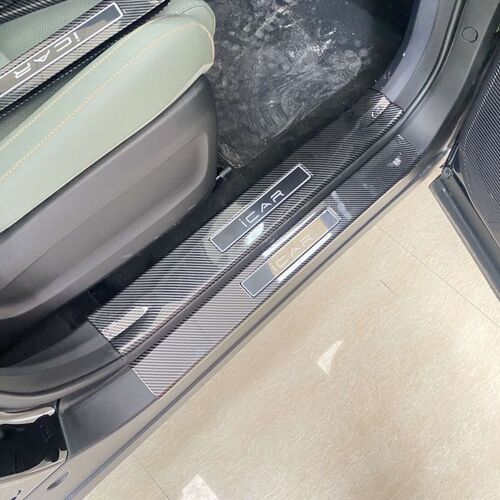 奇瑞iCAR03改装装饰s专用配件门槛条迎宾踏板防踩贴保护后备箱护