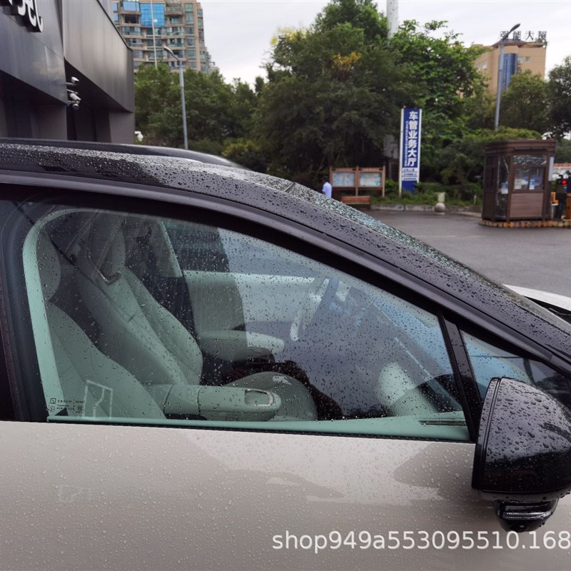 适用于极氪Xf无边框车门ZEEKR X黑武士晴雨挡雨眉装饰改装遮雨档