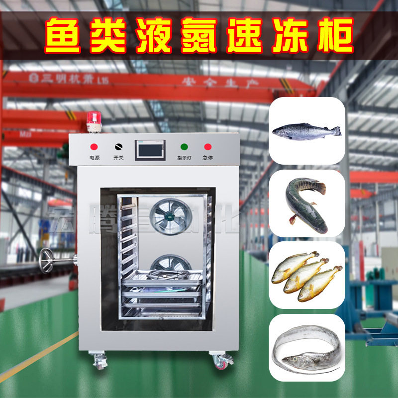带鱼黄花鱼液氮速冻柜黑鱼低温速冻设备全自动三文鱼冷冻柜智能