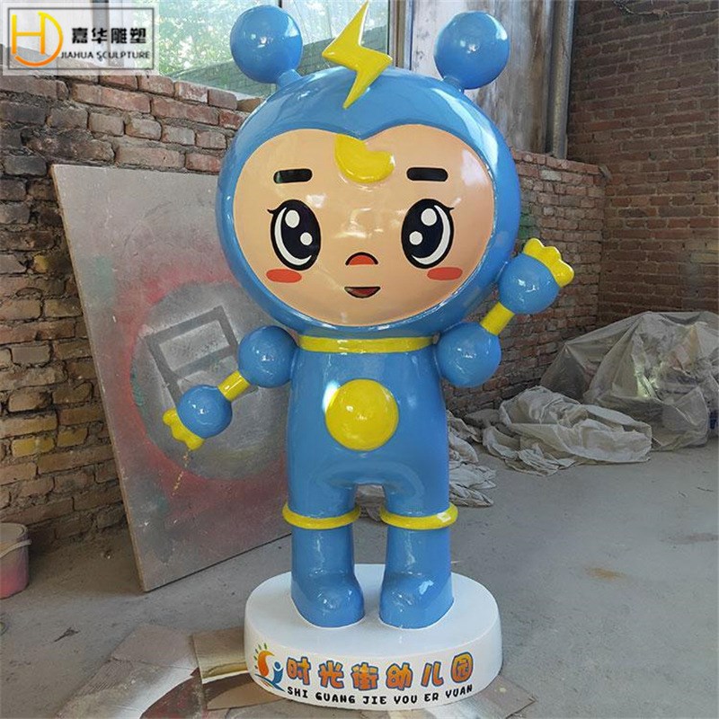 大型玻璃钢雕塑制作商场美陈卡通人物K动物吉祥物造型落地摆件