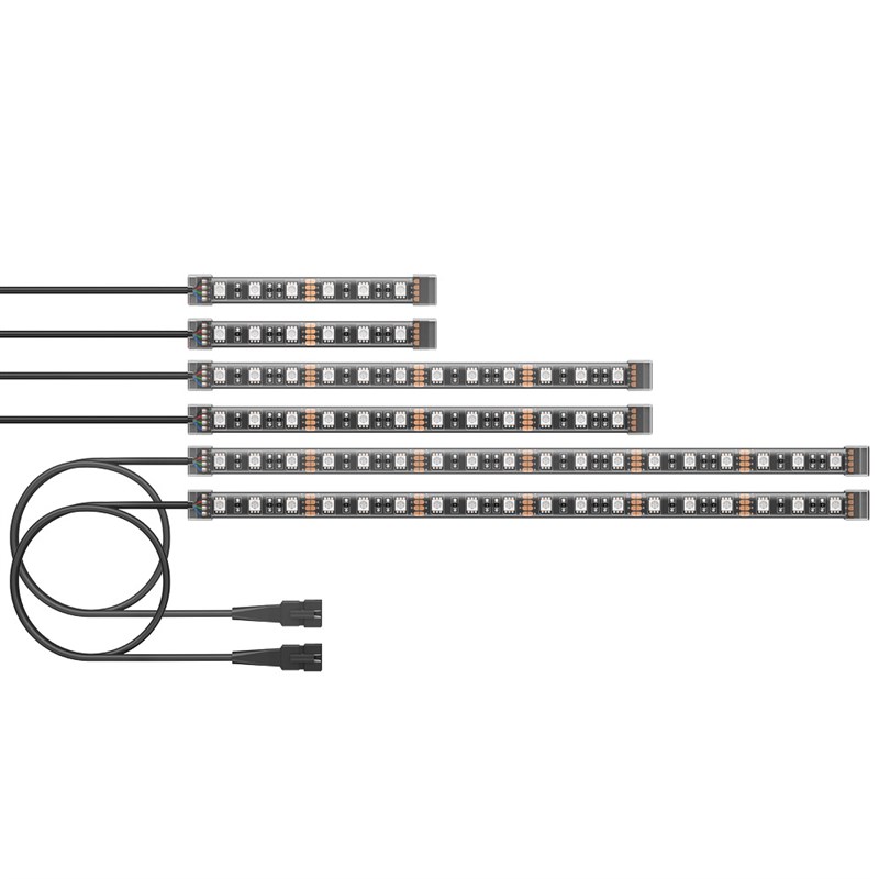 适用哈雷街跑摩托机车改装 RxGB一拖六气氛氛围底盘灯条72LED