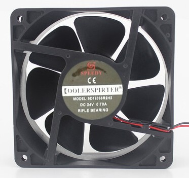 全新大风量变频器冷却风扇 SD12038R2H2 24V 0.30A 0.70A 2线12CM