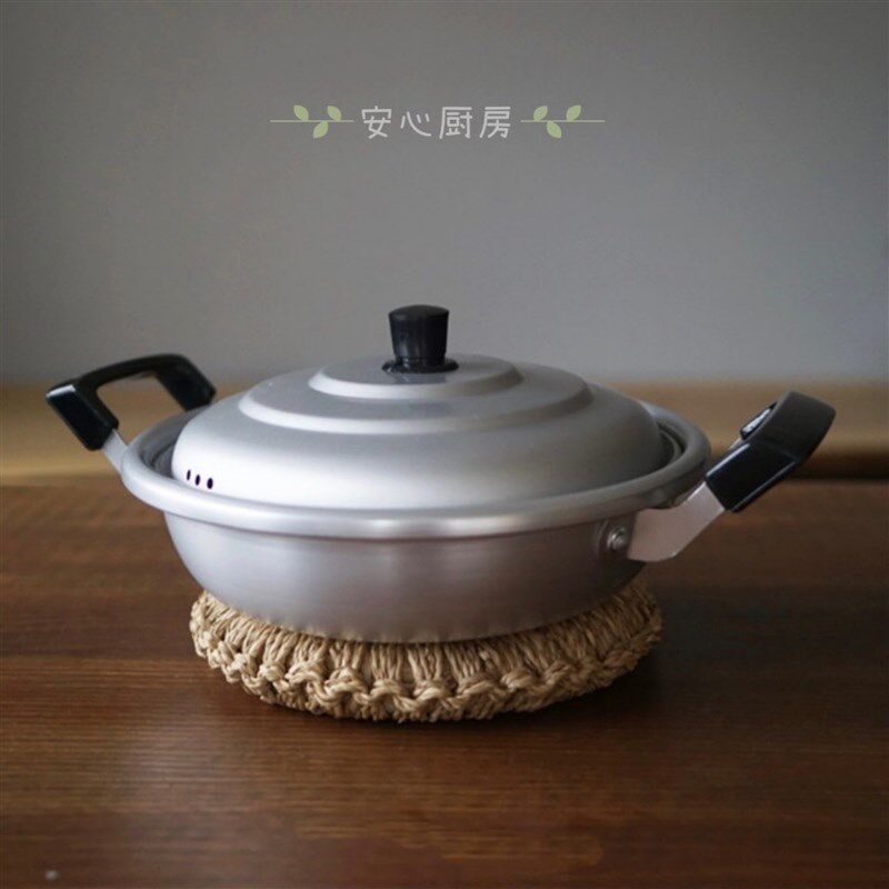 制造进0复古小铝锅2口cm汤锅双耳小号煮面锅韩式拉面锅泡面锅