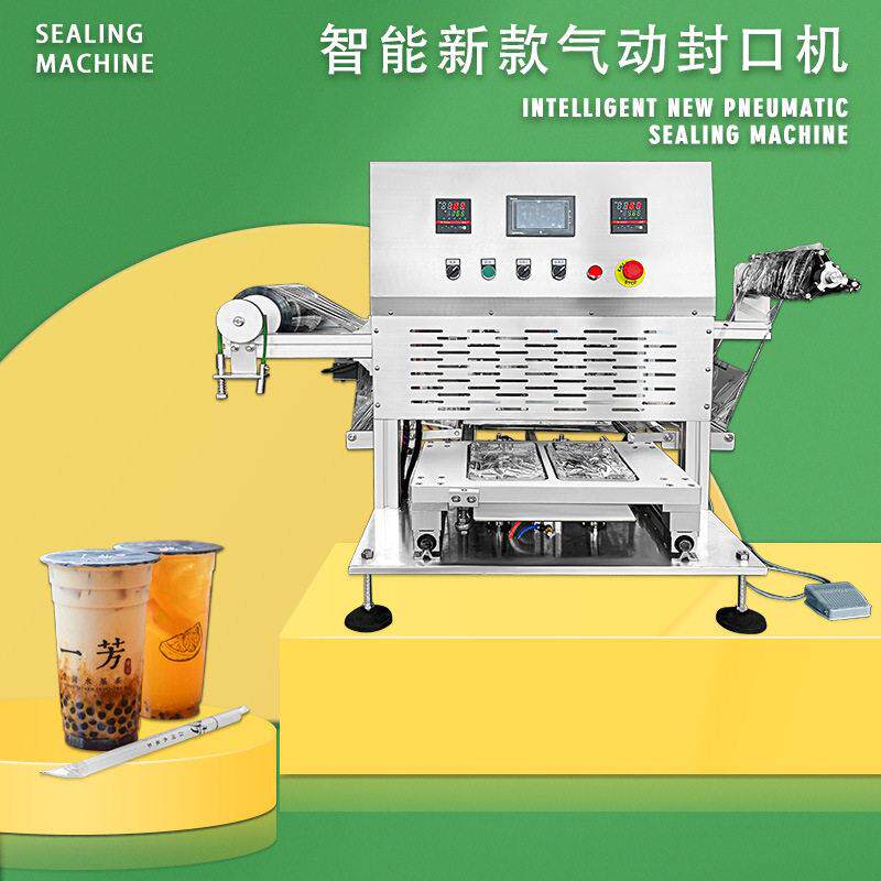 半自动锁鲜盒封口机铝箔盒封口机生鲜盒食品封口器快餐盒锁鲜机器