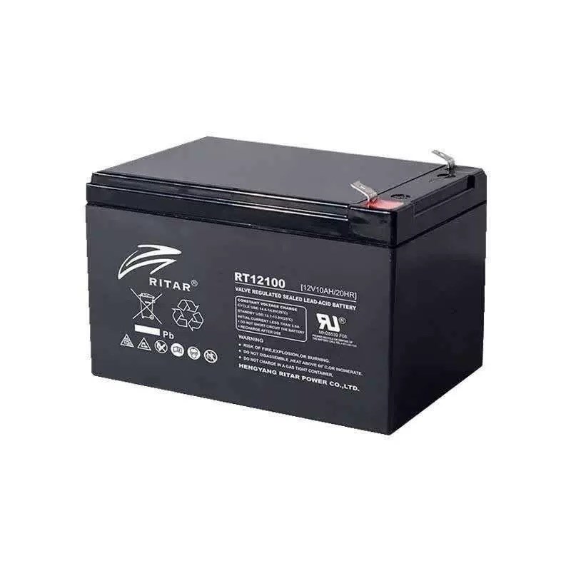 RITAR瑞达12V10AH蓄电池 RT12100 UPS直流屏应急灯医疗设备/消防