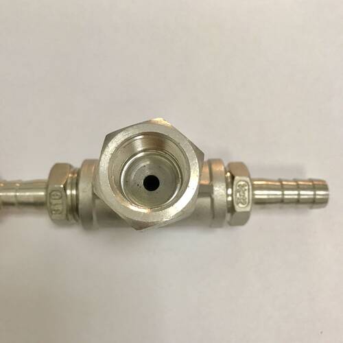 内丝宝塔三通组合式不锈钢接头 内螺纹m20x1.5 另外两边外径12mm