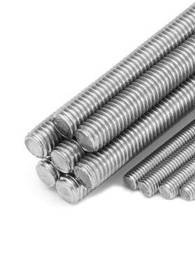 304不锈钢反牙丝杆细牙条螺丝杆加长全螺纹通丝螺杆M4-M20*250mm