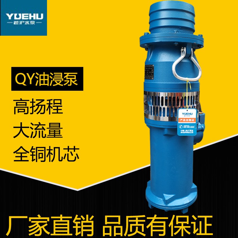 上海油浸泵充油式水泵高扬程大流量农田灌溉水P泵QY潜水泵5.5