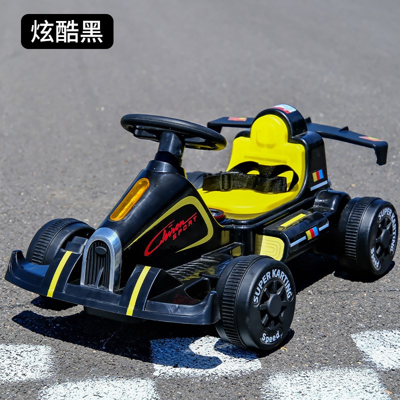 出口小款儿童卡丁m车电动四轮宝宝漂移玩具汽车网红小孩可坐