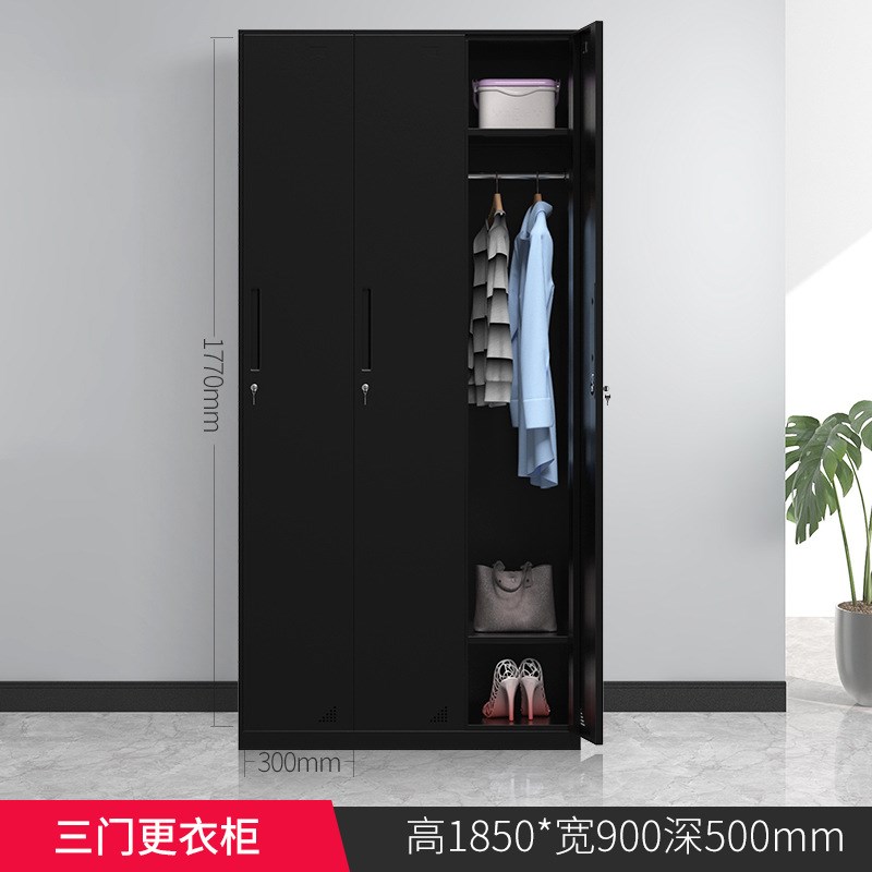 四门更衣柜员f工柜宿舍钢制铁皮储物柜带锁健身房浴室六门换衣柜