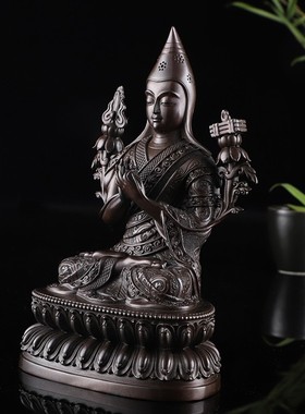 藏传佛7用纯摆件麦彭仁波切佛品铜做古色3寸5寸教寸