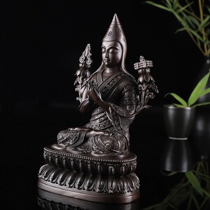 藏传佛7用纯摆件麦彭仁波切佛品铜做古色3寸5寸教寸